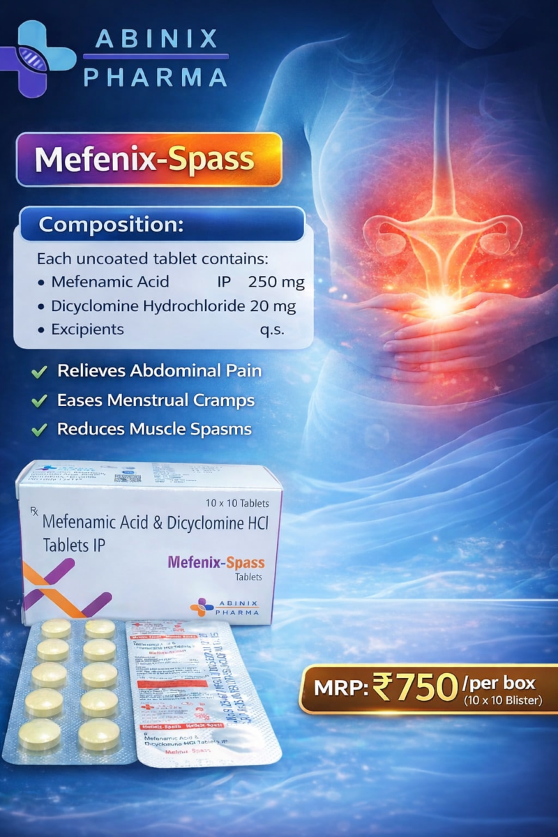 MEFINIX-SPASS TABLETS – Abinix Pharma